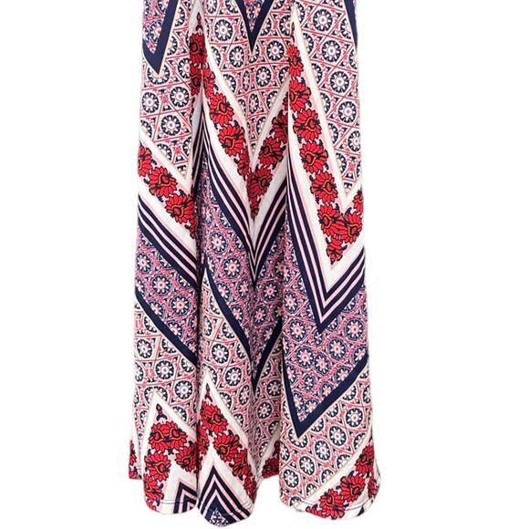 NWOT Anthropologie French Gray Mini Dress Orange Blue Floral Size Small - Picture 3 of 5